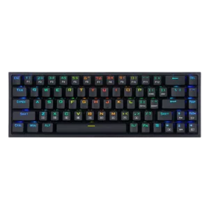 Redragon K631 Castor 65% Wired RGB Gaming Keyboard, 68 Keys Hot-Swappable Compact Mechanical Keyboard w/100% Hot-Swap Socket, Free-Mod Plate Mounted PCB & Dedicated Arrow Keys, Quiet Red Linear Switch - Computer Accessories