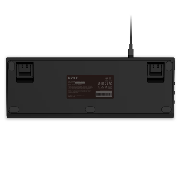 NZXT Function Mini TKL RGB Gateron Linear Red Switch Hot-Swap 87 Keys USB-C Mechanical Keyboard Black | White - Computer Accessories
