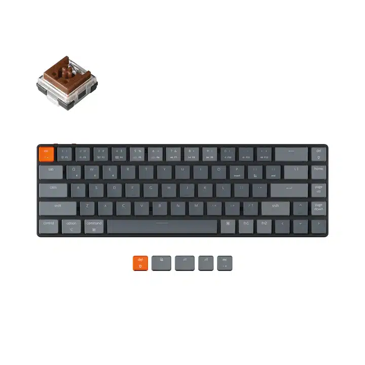 Keychron K7 RGB Hot-Swap Gateron Red | Blue | Brown Switch Low Profile 65% Wireless Mechanical Keyboard - Computer Accessories
