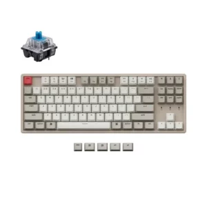 Keychron K8 Retro Color HotSwap, Aluminum, Gateron Blue Switch, 80% Layout, 87 Keys, Wireless Mechanical Keyboard - Computer Accessories