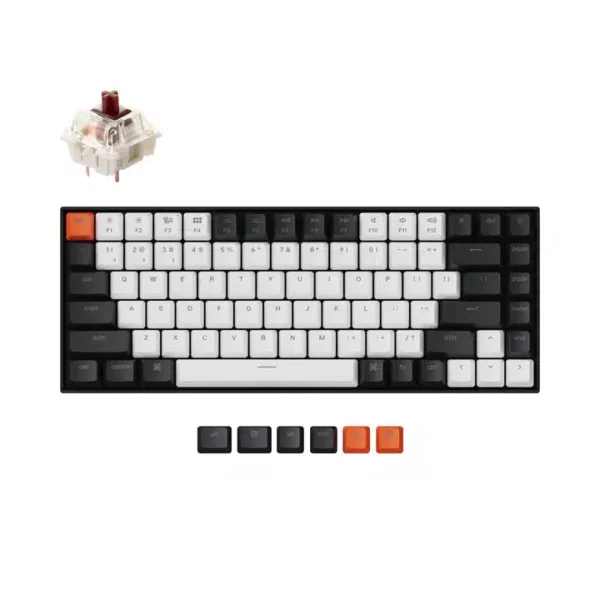Keychron K2 Hot Swappable Wireless Mechanical Keyboard V2 White/Black Keycaps - Computer Accessories