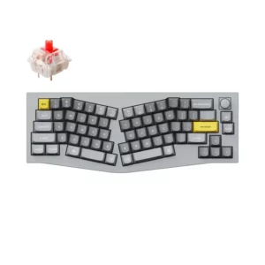 Keychron Q8 Alice Layout QMK Custom Mechanical Keyboard Silver Gray B - Computer Accessories