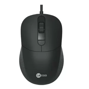 Lenovo Lecoo MS102 Wired Mouse 2400DPI Black - Computer Accessories