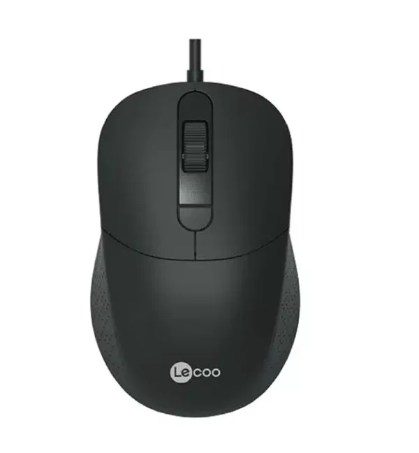 Lenovo Lecoo MS102 Wired Mouse 2400DPI Black - Computer Accessories
