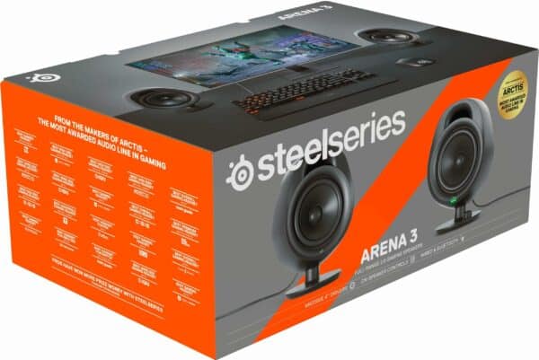 SteelSeries Arena 3 Bluetooth Gaming Speakers Black 61534 - Computer Accessories