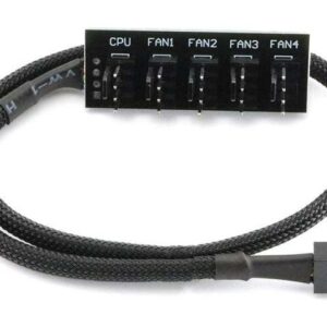 BTZ PWM Fan Splitter Cable Adapter 1 to 5 Nylon Braided - Cooling Systems