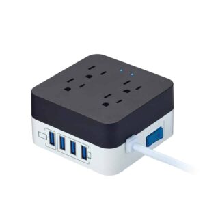 Fortress FSU-333 Surge Protector 4 Socket with 4 USB 2.4A Charging Ports - Power Sources