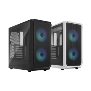 Fractal Design Focus 2 RGB ATX Clear Tinted Tempered Glass Midtower Computer Case Black | White - Chassis