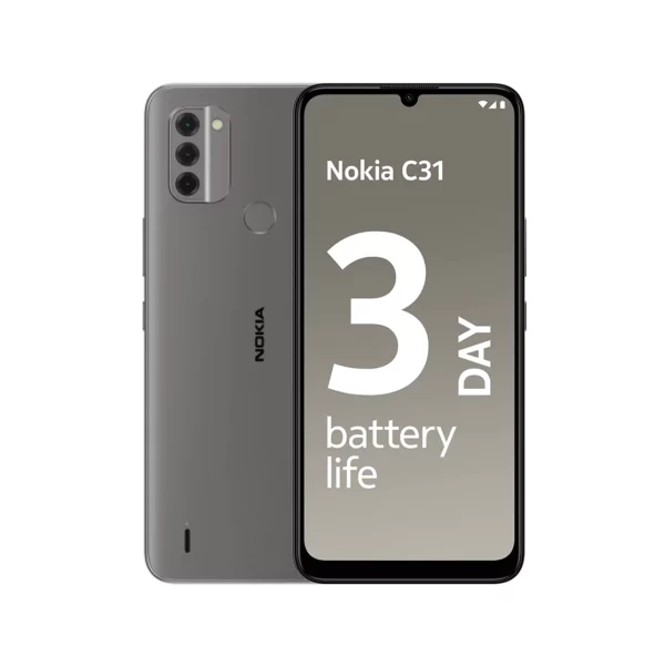 Nokia C31 TA-1497 DS 4GB + 128GB Charcoal Smartphone - Gadget Accessories