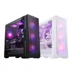 Phanteks Eclipse G500A DRGB Mid Tower Tempered Glass Steel Chassis ATX Gaming Chassis Black | Performance Black | White