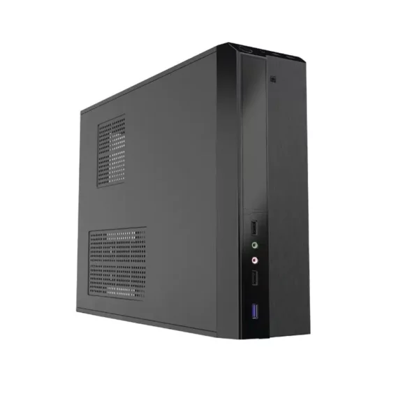 Powerlogic Q5 Slim Tower Home Office Desktop Case with 600W Power Supply Unit - Chassis