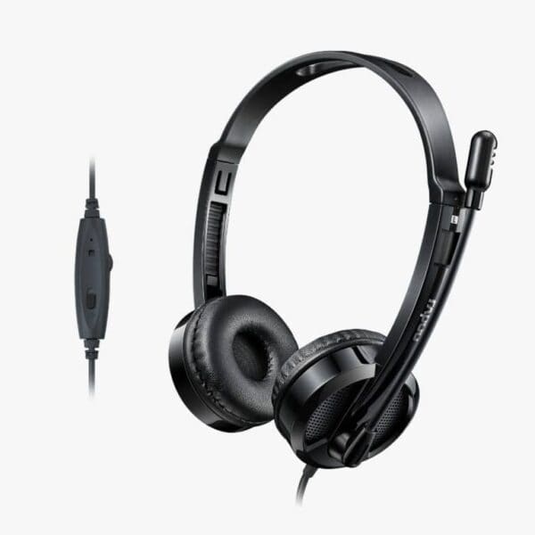 Rapoo H100 Plus Black 3.5mm Stereo Headset - Computer Accessories