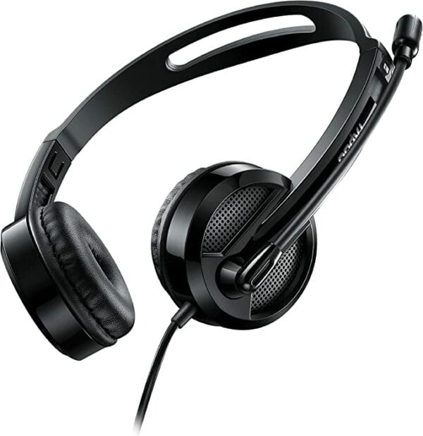 Rapoo H120 Wired USB Headset Noise Reduction Black - Computer Accessories