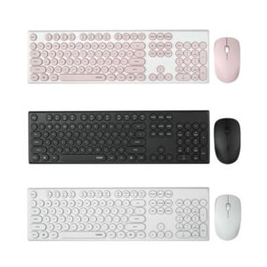 Rapoo X260 Wireless Optical Mouse and Keyboard Pink | White | Black - Computer Accessories