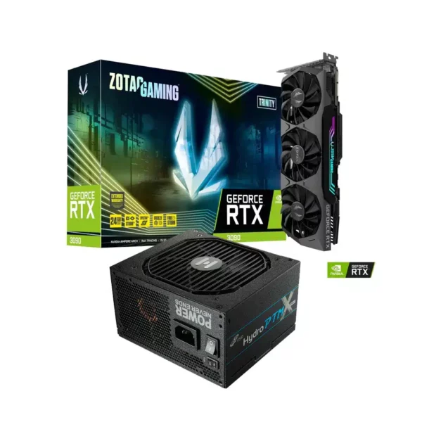 ZOTAC GAMING GeForce RTX 3090 Trinity + FSP Hydro 1000W Power Supply Unit - Nvidia Video Cards