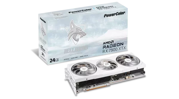 PowerColor Hellhound Spectral White RX 7900 XTX 24GB GDDR6 Graphics Card - AMD Video Cards