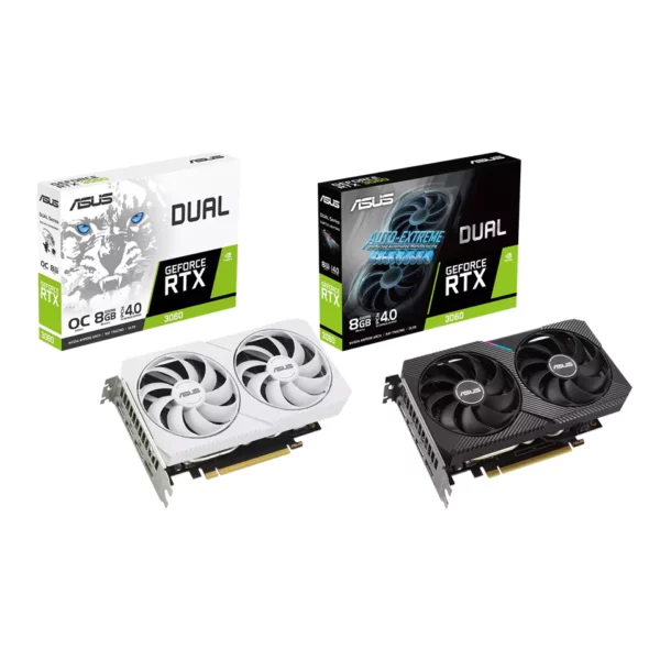 ASUS Dual GeForce RTX 3060 8GB GDDR6 Video Card Black | White - Nvidia Video Cards