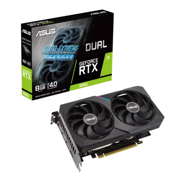 ASUS Dual GeForce RTX 3060 8GB GDDR6 Video Card Black | White - Nvidia Video Cards