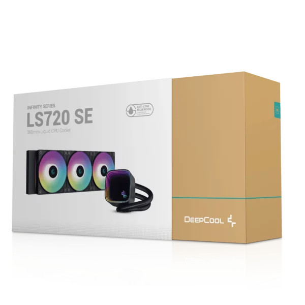 Deepcool LS720 SE - 360mm AIO CPU Cooler, 3x120mm aRGB Fans (FE120 Model) - AIO Liquid Cooling System