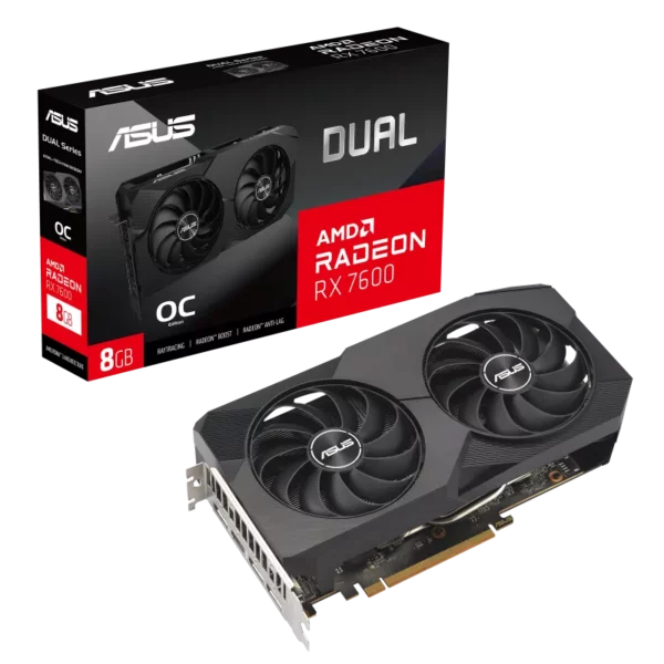 ASUS Dual Radeon RX 7600 OC Edition 8GB GDDR6 Graphics Card - AMD Video Cards