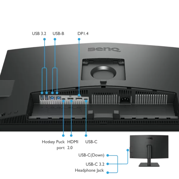 BenQ PD2705U 27-inch 4K UHD sRGB HDR10 USB-C Designer Monitor - Monitors