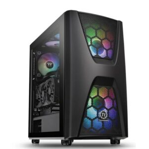 Thermaltake Commander C34 TG ARGB MB Sync ATX Mid-Tower Chassis w/ Preinstalled 2x 200MM & 1x 120MM Fans - Chassis