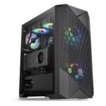 Thermaltake Commander G33 TG ARGB MB Sync ATX Mid-Tower Chassis w/ Preinstalled 1x200MM & 1x120MM Fans