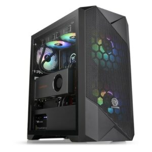 Thermaltake Commander G33 TG ARGB MB Sync ATX Mid-Tower Chassis w/ Preinstalled 1x200MM & 1x120MM Fans - Chassis