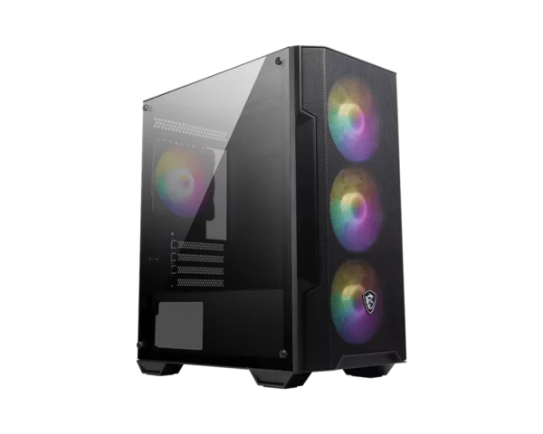 MSI MAG Forge M100A w/ 4x RGB Fans Midtower Chassis - Chassis