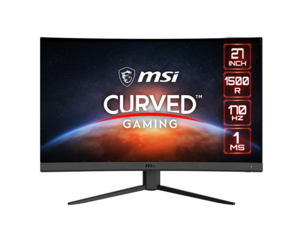 MSI G27C4 E2 27" VA 1920 x 1080 FHD 170Hz 1ms (MPRT) FreeSync Premium Curved Gaming Monitor - Monitors