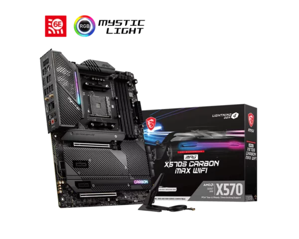 MSI MPG X570S Carbon Max WIFI AMD AM4 Motherboard - AMD Motherboards