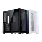 Phanteks MagniumGear Neo Qube 2 Mid Tower Double Tempared Glass Panel Dual Chamber Light Strip ATX PC Case Black | White