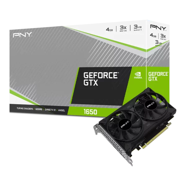 PNY GeForce GTX 1650 4GB GDDR6 Dual Fan Graphics Card - Nvidia Video Cards