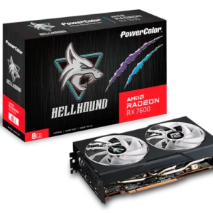 Powercolor Hellhound AMD Radeon RX 7600 8GB GDDR6 Graphics Card RX 7600 8G-L/OC - AMD Video Cards