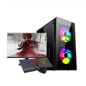 ARCANE AMD Ryzen 5 4600G | 8GB | 480GB | 24" 75Hz Monitor | Keyboard and Mouse High Performance Editing & Gaming APU Complete Set - Consumer Desktop
