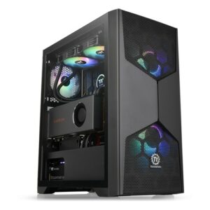 Thermaltake Commander G31 TG ARGB MB Sync ATX Midtower Chassis w/ Preinstalled 1x 200MM & 120MM ARGB Fans - Chassis