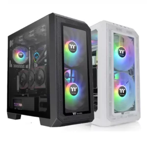 Thermaltake View 300 MX Mid Tower Black Mesh & TG Front Panel w/ 2x 200MM & 1x 120MM ARGB PWM Fan Preinstalled Gaming Chassis - Chassis