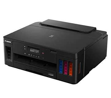 Canon PIXMA G5070 Refillable Ink Tank Wireless PrinterDesign for high volume printing at low running cost, this high performance wireless printer combines amazing compactness and a wide range of printing options for the complete home and small office printing experience.
Print
Print Speed (A4, ISO): up to 13 / 6.8 ipm (mono/colour)
Wi-Fi, LAN, AirPrint, Mopria, Direct Wireless, , Wireless/Wired LAN PictBridge
Recommended Monthly Print Volume: 150 - 1,500 pages