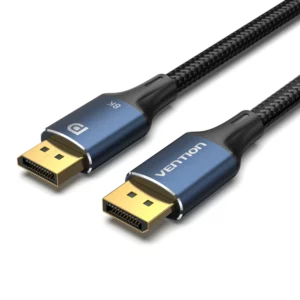 Vention Cotton Braided DP Male to Male HD Cable 8K Blue Aluminum Alloy Type - Cables/Adapter