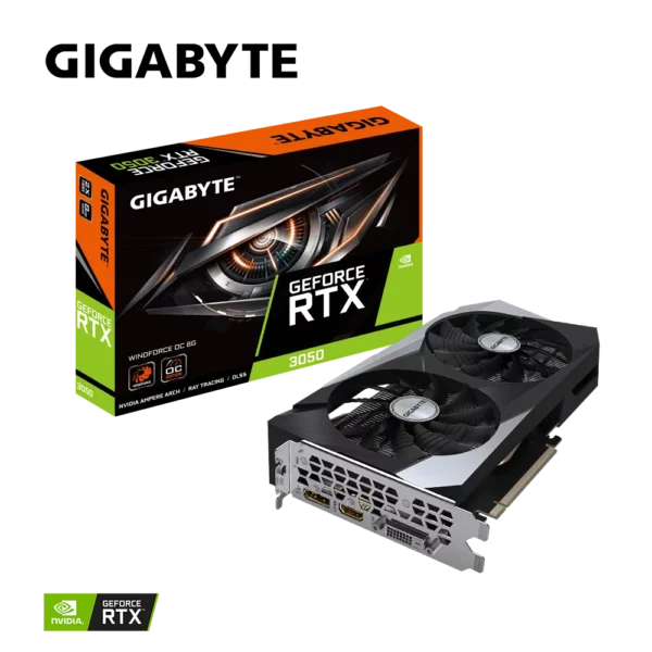 Gigabyte GeForce RTX 3050 Windforce OC 8GB GDDR6 Graphics Card - Nvidia Video Cards