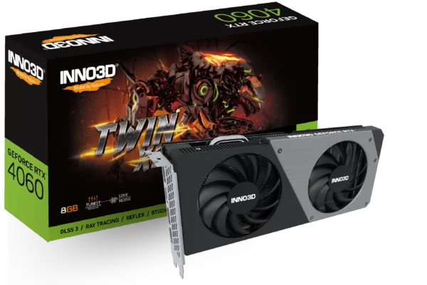 INNO3D GeForce RTX 4060 GDDR6 Twin X2 Graphics Card - NON OC | OC - Nvidia Video Cards