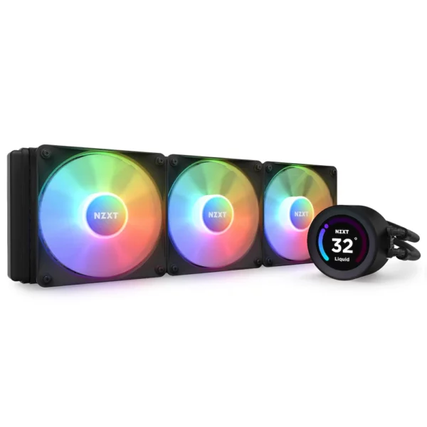 NZXT Kraken Elite 360 MM RGB AIO Liquid Cooling System With LCD Display  RGB Fans Black | White - AIO Liquid Cooling System
