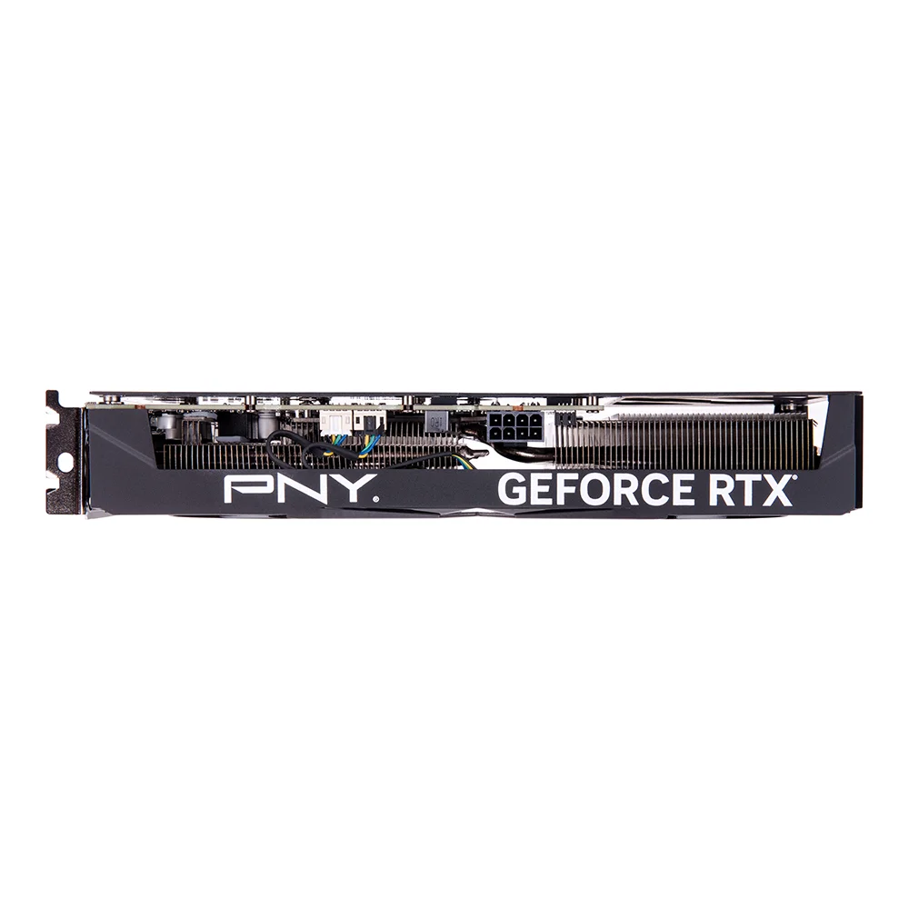 PNY GeForce RTX 4060 Ti 8GB VERTO Dual Fan Video Card
Part: VCG4060T8DFXPB1
UPC: 751492777238
Cores: 4352
Clock: 2310 MHz
Boost: 2535 MHz
Memory: 8GB GDDR6 (128-bit, 18 Gbps)
Bandwidth: 288 GB/s
TDP: 160 W
NVLink: No
Outputs: DP 1.4a (x3), HDMI 2.1
Multi-Screen: 4
Resolution: 7680x4320 @120Hz
Power: 8-pin
Bus: PCIe 4.0 x16 (x8 active)
Dimensions: 9.65" x 4.43" x 1.57"
Box: 12.78" x 6.77" x 3.54"