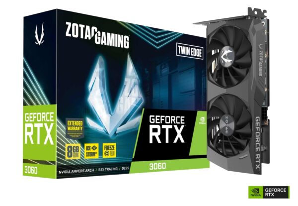 ZOTAC GAMING GeForce RTX 3060 8GB Twin Edge ZT-A30630E-10M Graphics Card - Nvidia Video Cards