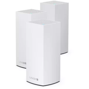 Linksys Atlas 6 Dual-Band Whole Mesh WiFi 6 SystemAtlas 6 with Intelligent Mesh delivers the true power of WiFi 6. From next-level gaming to streaming your favorite content, get the faster connection, wider coverage, for more devices for everyone on your network at an affordable price.
<ul>
 	<li>Coverage up to 6000 sq. ft., 75+ devices, and speed up to 3.0 Gbps*</li>
 	<li>WiFi 6 means higher speeds for streaming and gaming</li>
 	<li>Intelligent Mesh for more coverage for more devices</li>
 	<li>Life Tested means reliability you can depend on</li>
 	<li>160 MHz channels for more power and a stronger connection</li>
 	<li>Qualcomm™ Immersive Home 214 Platform chipset inside for next-gen wire-like stability and performance</li>
 	<li>Easy set-up control through the Linksys App</li>
</ul>