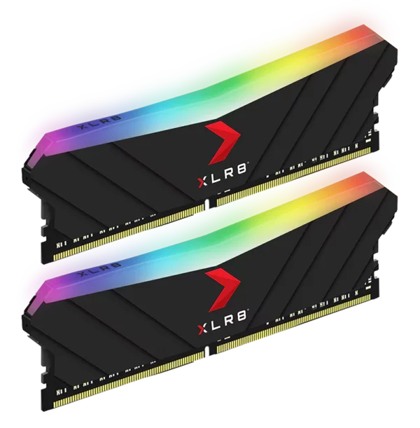 PNY XLR8 Gaming 2x8 16GB DDR4 3200MHz Desktop Memory Black | White - Desktop Memory