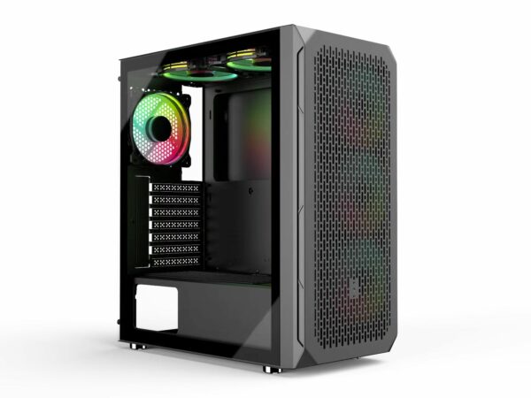 iForgame Kiryu H3 w/ 4 Fans ATX Midtower Gaming Chassis Black - Chassis