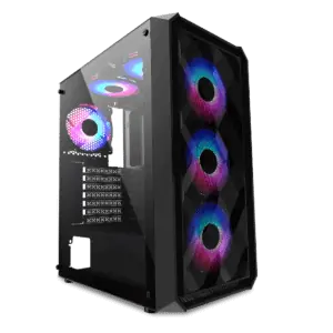 iForgame Kiryu H4 w/ 4 Fans ATX Midtower Gaming Chassis Black - Chassis