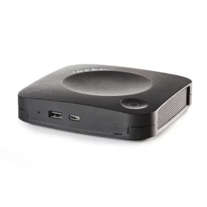 BARCO ClickShare C‑5<h5>Dimension (HxWxD)</h5>
<ul>
 	<li>34 mm x 135 mm x 135 mm</li>
</ul>
<h5>Power supply</h5>
<ul>
 	<li>Standard 110/220 V AC plug or USB-C (only Gen2)</li>
</ul>
<h5>Power consumption</h5>
<ul>
 	<li>Operational: 5-10W, 24W Max</li>
</ul>
<h5>Weight</h5>
<ul>
 	<li>900 gr</li>
</ul>
<h5>Operating system</h5>
<ul>
 	<li>Windows 10 and higher macOS 11 (BigSur) and higher
Android v9 and higher (ClickShare App)*
iOS 12 and higher (ClickShare App)*</li>
</ul>