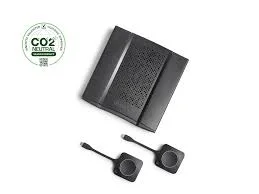 CX‑50 2nd generation<h5>Dimension (HxWxD)</h5>
<ul>
 	<li>39mm x 200mm x 202mm</li>
</ul>
<h5>Power supply</h5>
<ul>
 	<li>Standard 110/220 V AC plug or USB-C (back)</li>
</ul>
<h5>Power consumption</h5>
<ul>
 	<li>Operational: 74.5W (max)
Standby: 0.27W - Networked standby: 3.7W</li>
</ul>
<h5>Weight</h5>
<ul>
 	<li>985 gr</li>
</ul>
<h5>Operating system</h5>
<ul>
 	<li>Windows 10 or higher macOS 11 (BigSur) and higher
Android v11 and higher (ClickShare App)
iOS 14 and higher (ClickShare App)</li>
</ul>